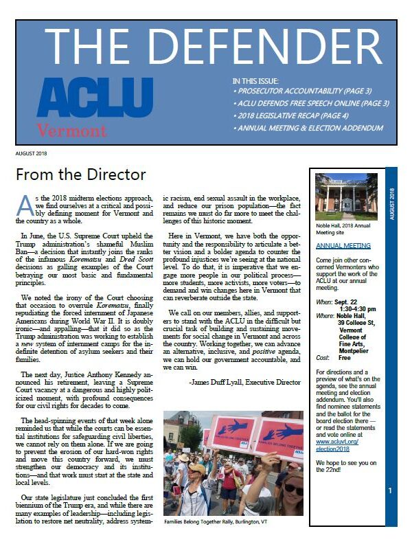 The Defender August 2018