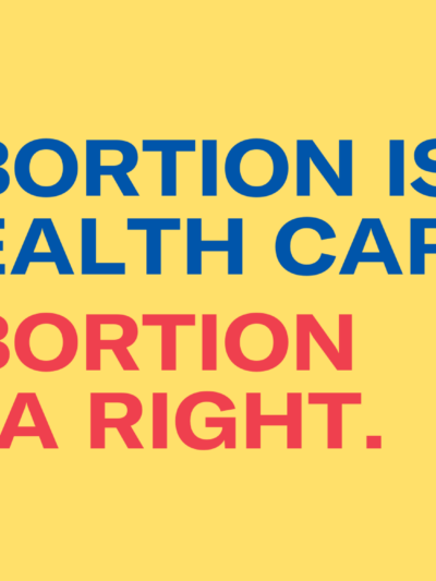Abortion is health care. Abortion is a right. ACLU VT logo.