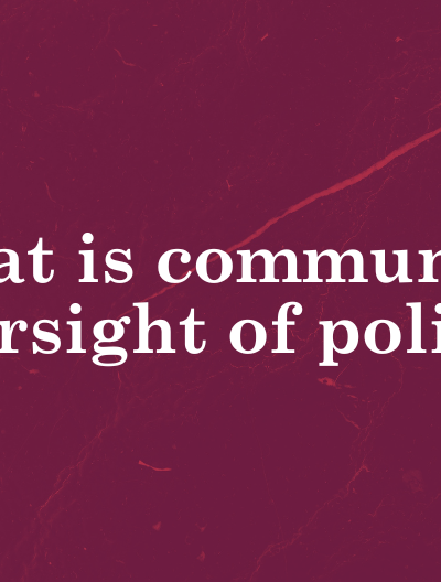 community oversight