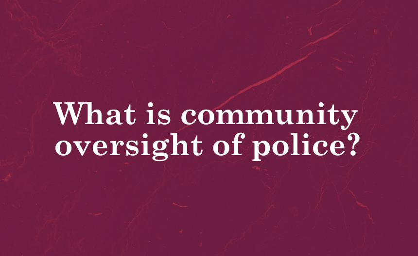community oversight