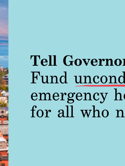 Tell Governor Scott: Fund unconditional emergency housing for all who need it