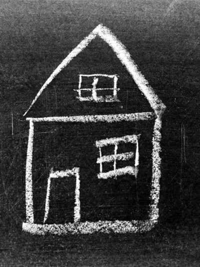 house, chalk, unsheltering, homelessness