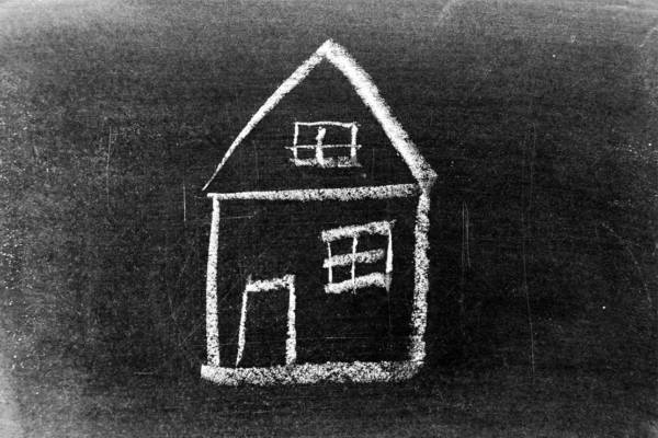house, chalk, unsheltering, homelessness