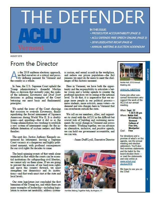 The Defender August 2018