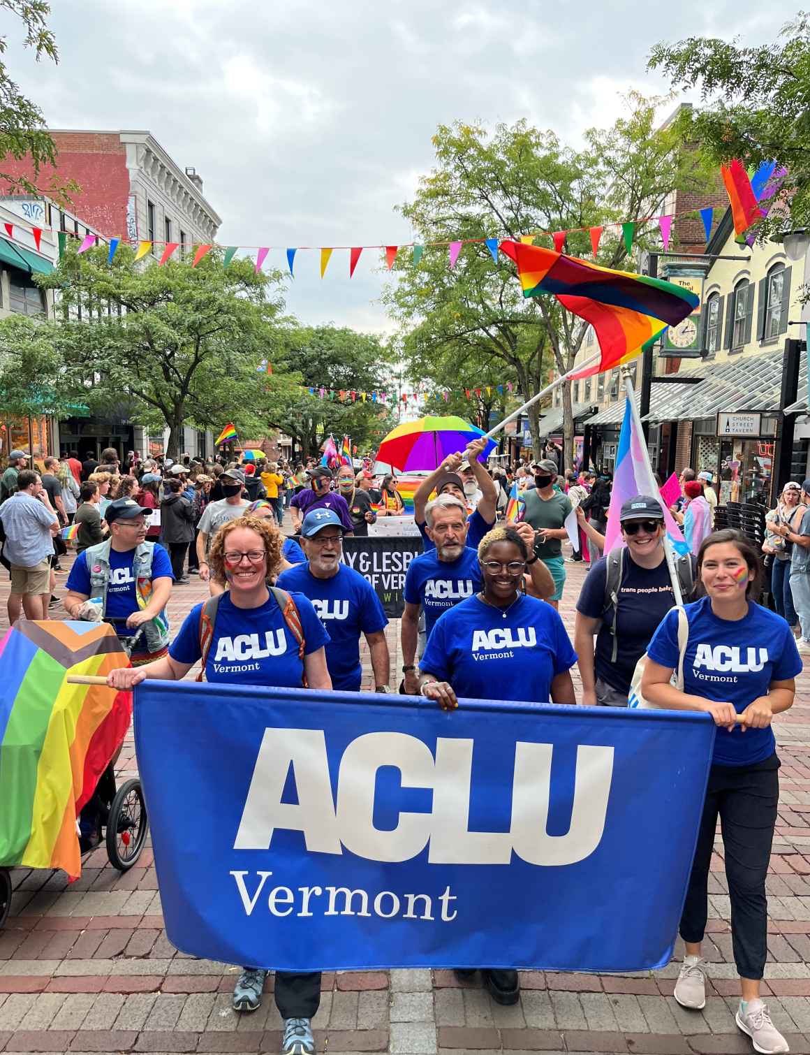 ACLU crew marching