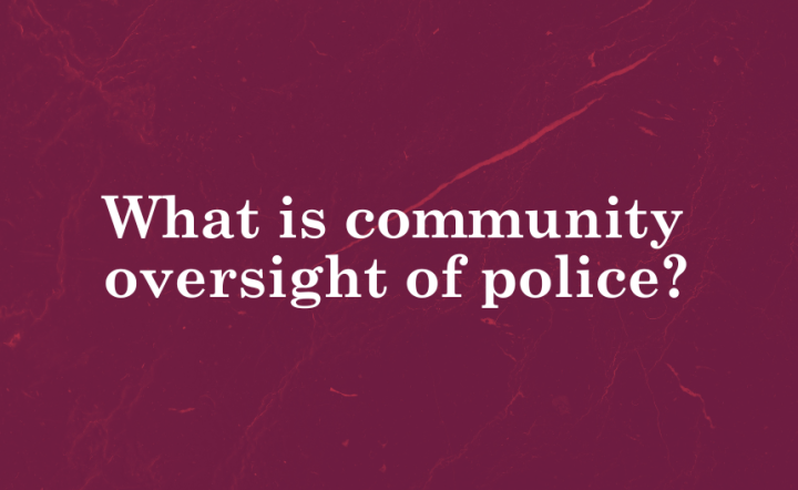 community oversight of police community oversight