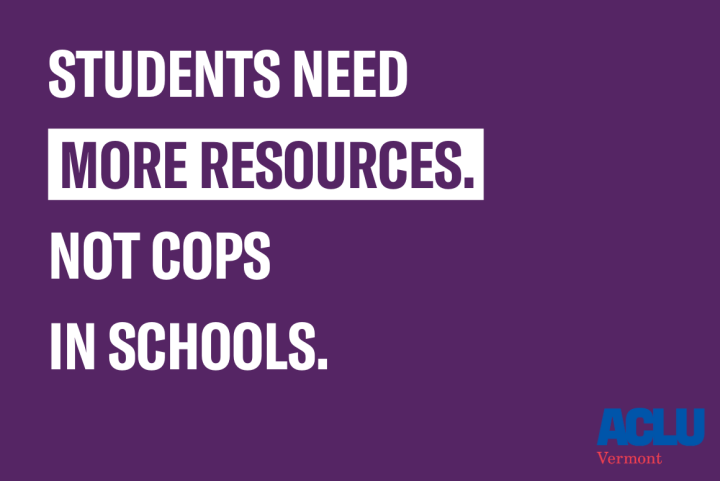 resources not cops in schools