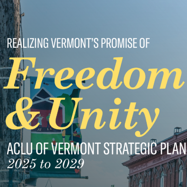 Realizing Vermont's promise of Freedom & Unity: ACLU of Vermont Strategic Plan 2025-2029