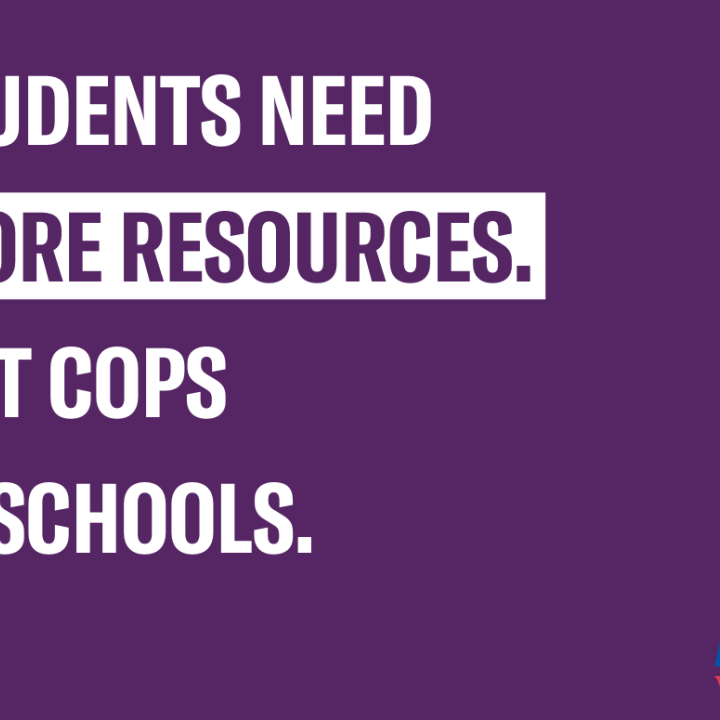 resources not cops in schools