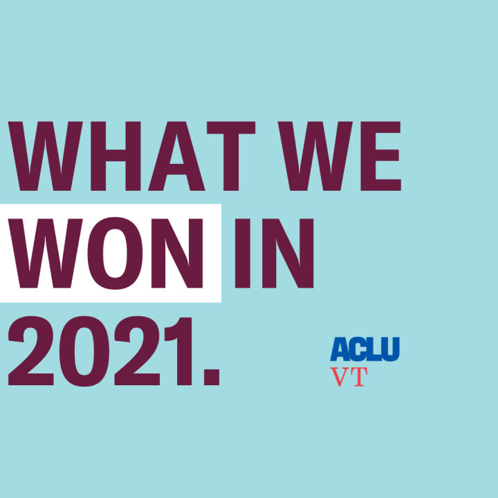 What we won in 2021, ACLU VT logo
